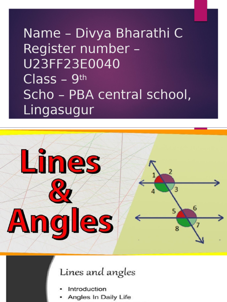 Lines and Angles | PDF