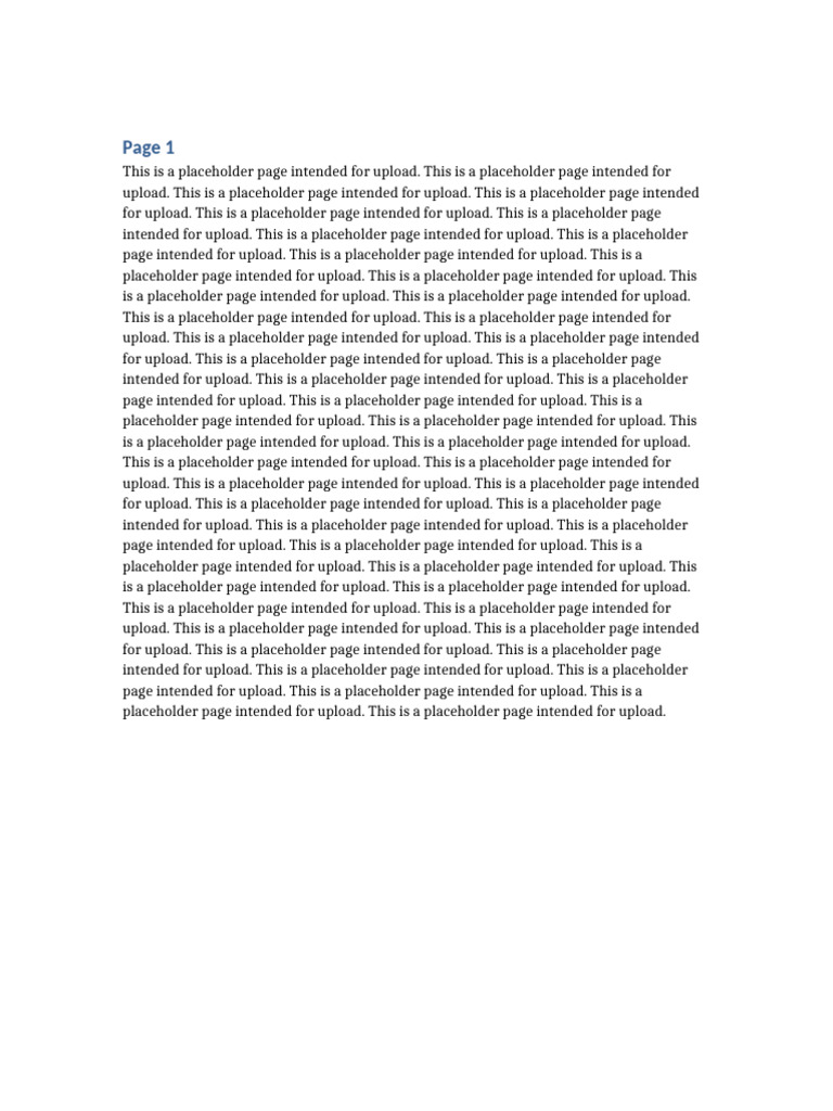 Placeholder Pages for Upload | PDF