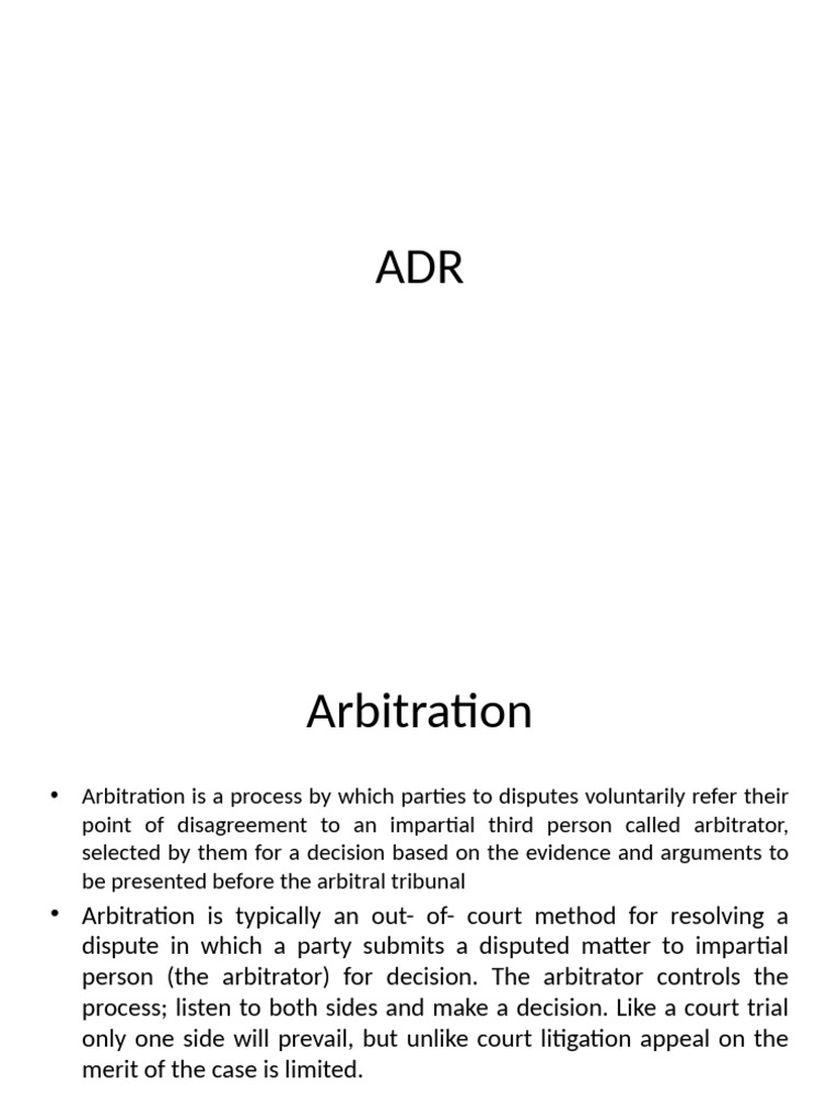 Understanding Arbitration and ADR in Ethiopia | PDF | Arbitration ...