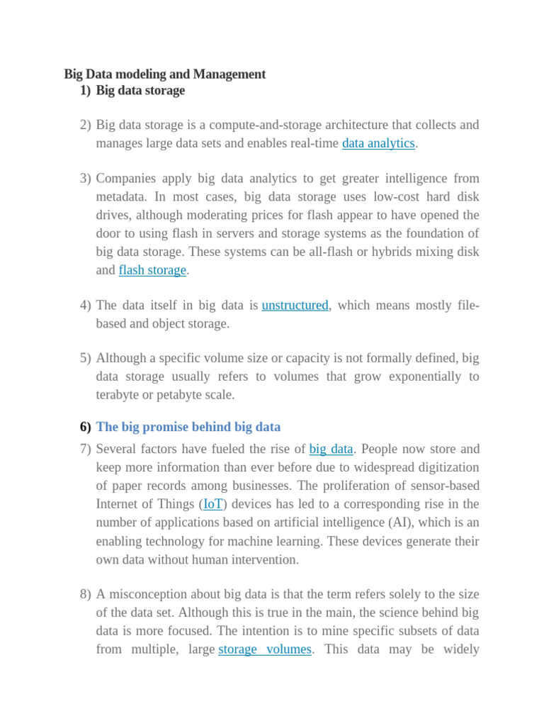 Big Data Storage and Management Insights | PDF | Big Data | Databases