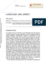 Language and Affect Niko Besnier Annual Rev of Anthropology 1990