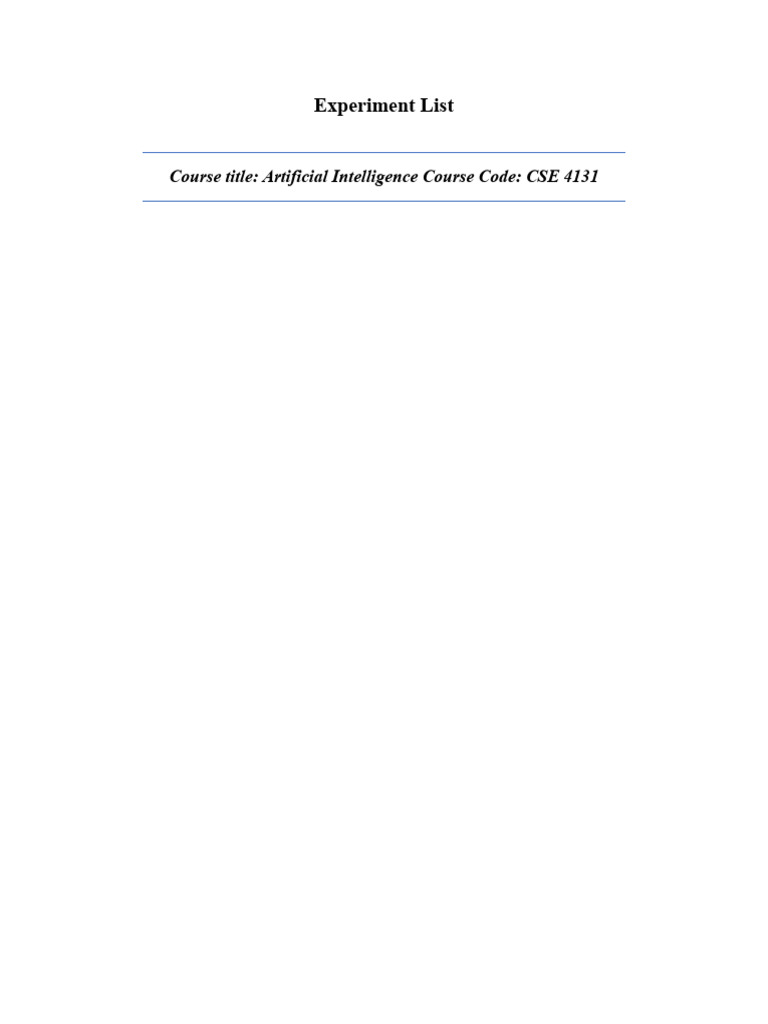 Python Programming Experiment List | PDF