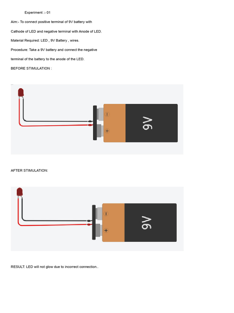 LED Connection Experiments with Resistors | PDF | Resistor | Electrical ...