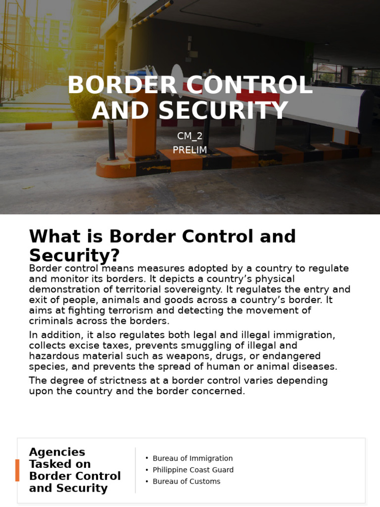 Border Control and Security Overview | PDF | Search Warrant | Customs