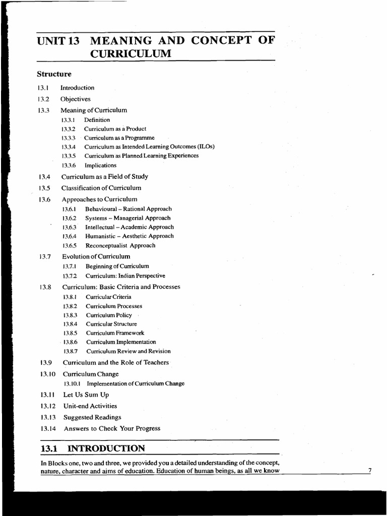 Understanding Curriculum Concepts and Approaches | PDF | Curriculum ...
