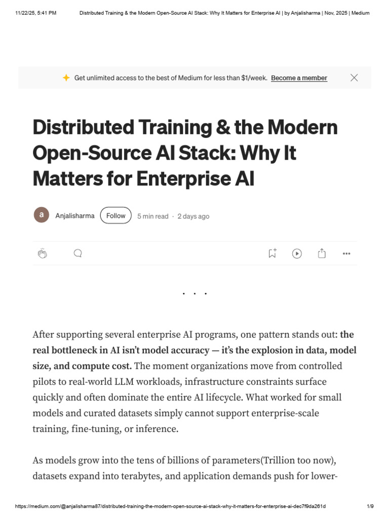 Distributed Training & The Modern Open-Source AI Stack - Why It Matters ...