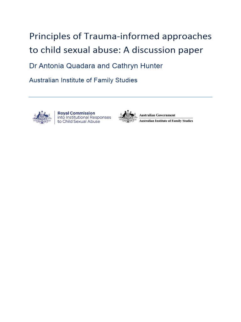 Trauma-Informed Care for Child Abuse | PDF | Psychological Trauma ...