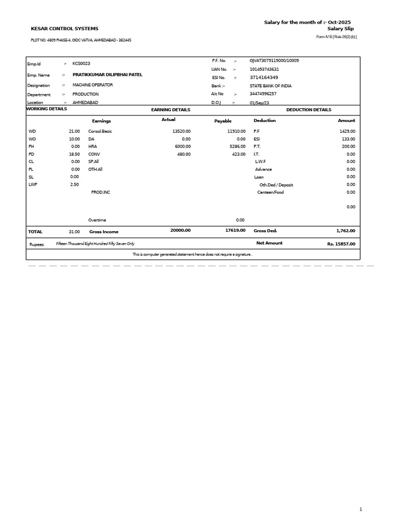 Slip 10 - 2025 - KCS0023 | PDF | Taxes | Government Finances