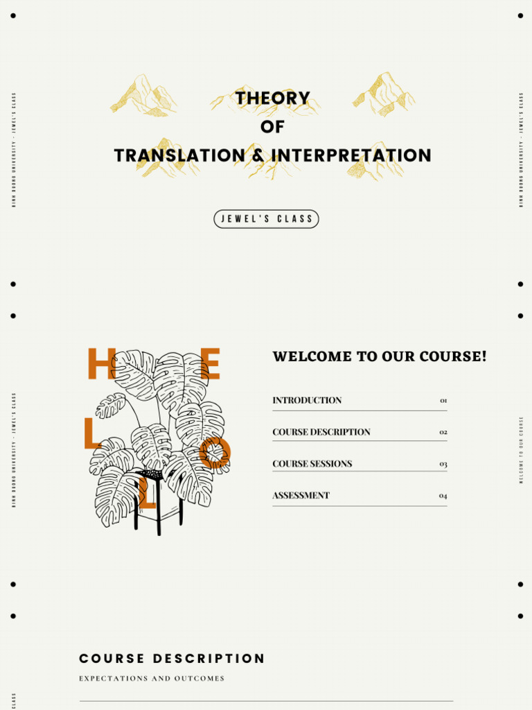 Theory of Translation and Interpretation | PDF