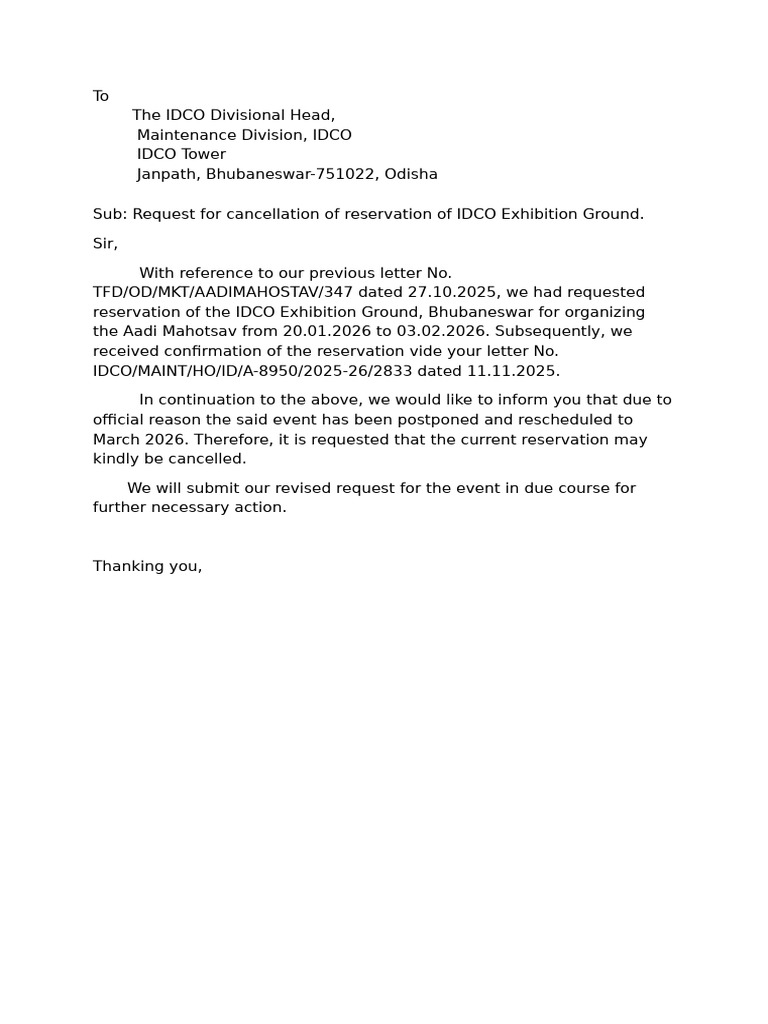 IDCO Letter 1 | PDF