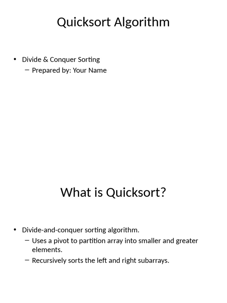 Quicksort Algorithm Explained in C++ | PDF | Applied Mathematics ...