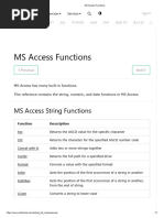 MS Access Functions Overview | PDF | String (Computer Science ...