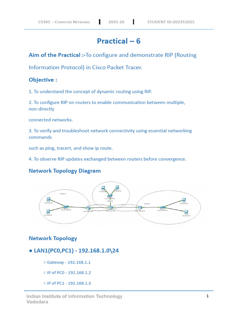 Lab06 | PDF | Computer Network | Internet Protocols