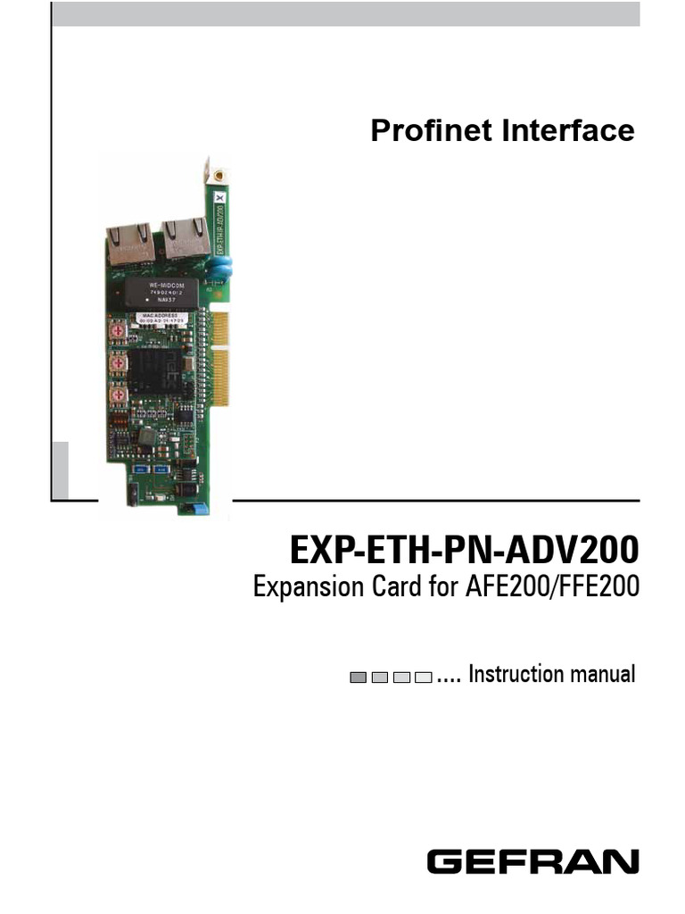 1s5l31e - 01 09 14 - Exp Eth PN Afe200 - en | PDF | Ethernet | Computer ...