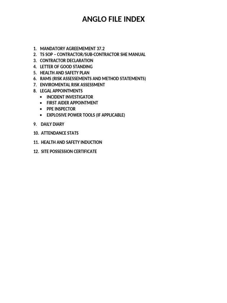 Anglo She File Index Teddy | PDF