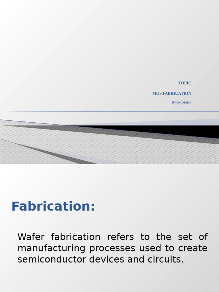 Demo PPT | PDF | Semiconductor Device Fabrication | Mosfet