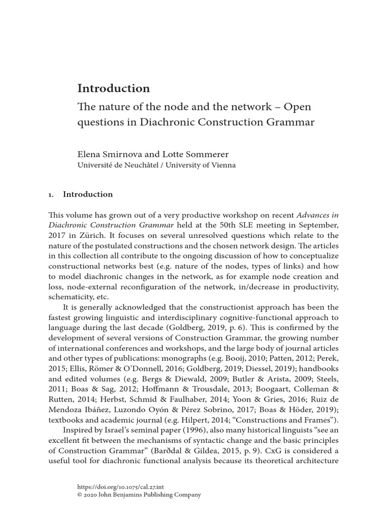 Smirnova Sommerer 2020 Introduction Open Questions in DCXG | PDF ...