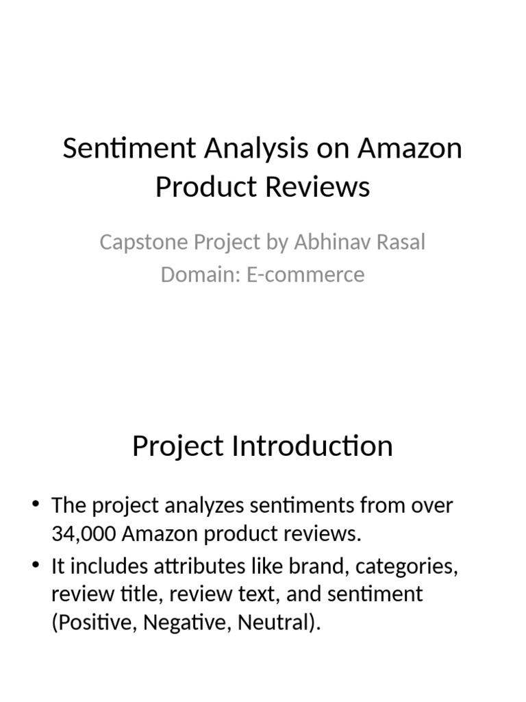 Amazon Product Review Sentiment Analysis | PDF | Support Vector Machine ...