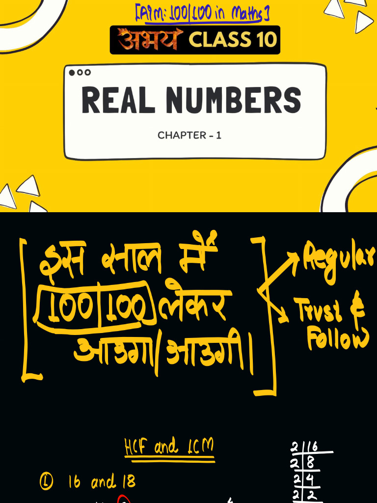 CH 1 Real Numbers | PDF