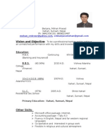 CV of Mohan