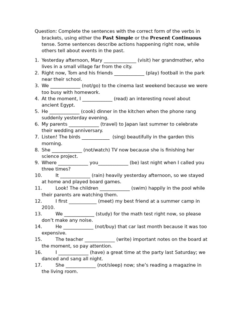 Verb Tenses and Division Problems | PDF