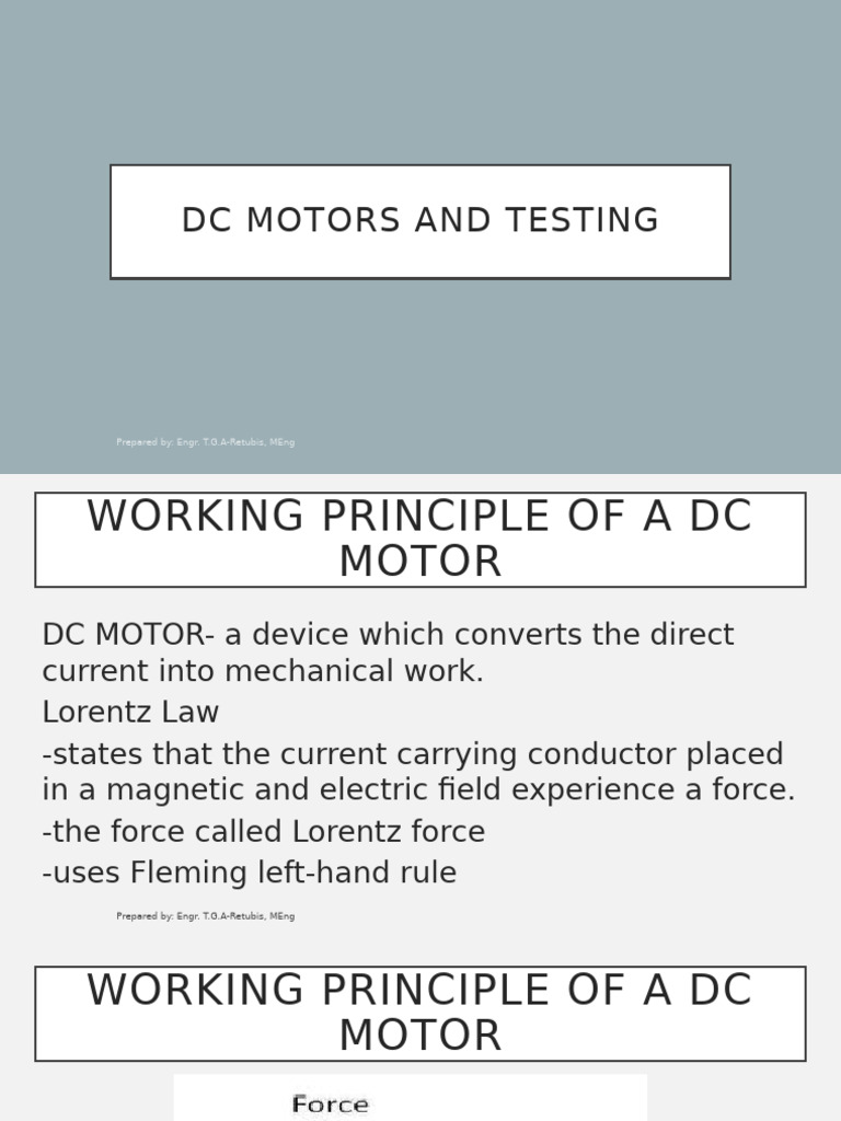 DC Motors and Testing | PDF | Electric Motor | Machines