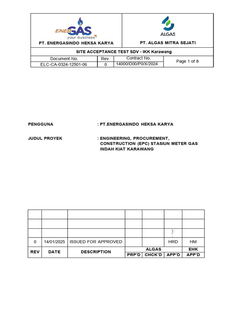 Site Acceptance Test SDV IKK Karawang | PDF