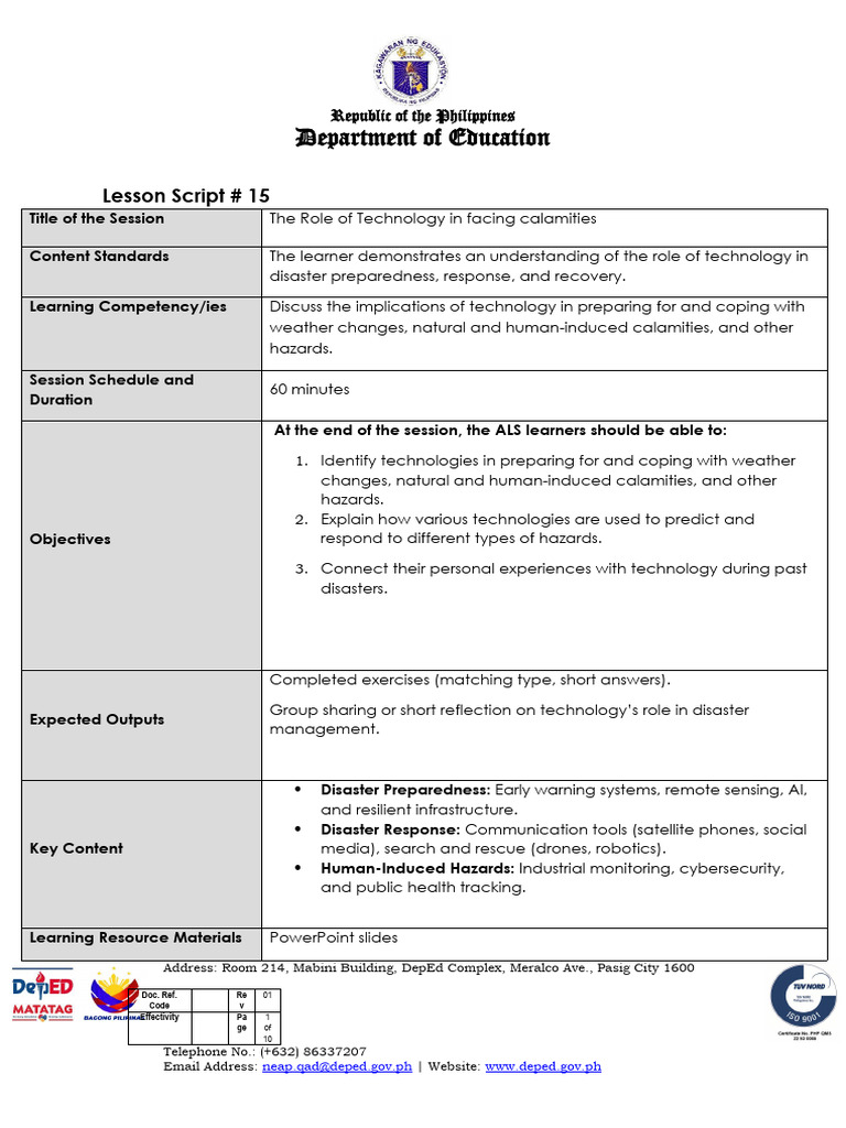 Lesson Script 15 - Science - Daisy Mae A. Flores - EVALUATED | PDF ...