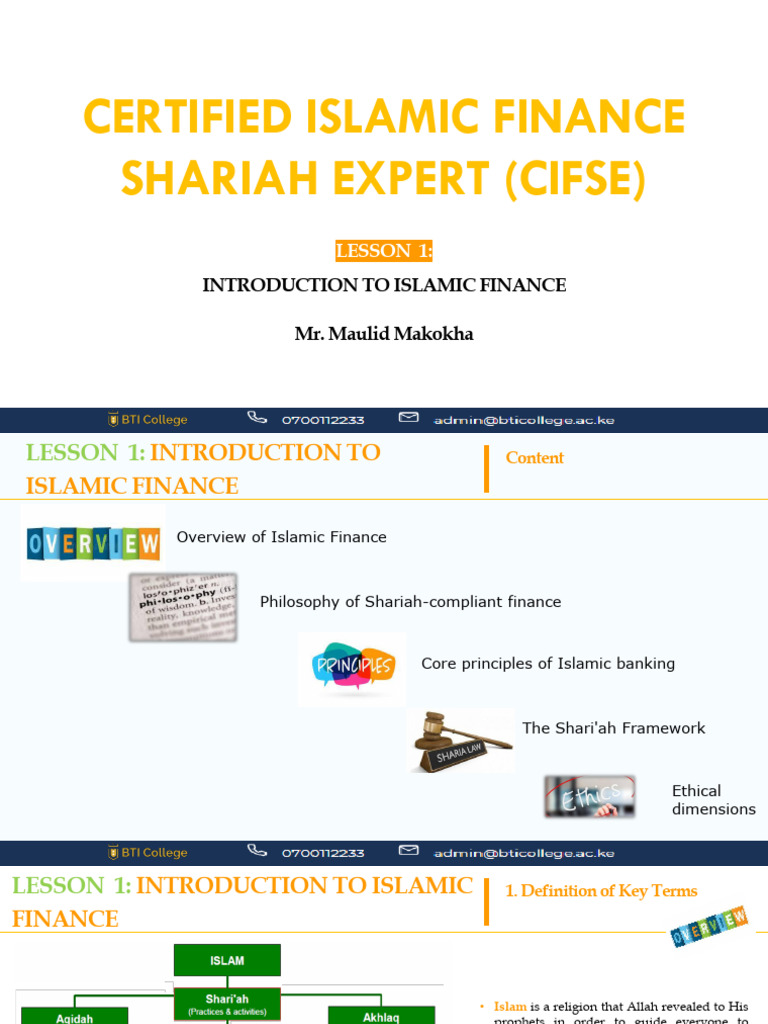 Introduction to Islamic Finance Basics | PDF | Islamic Banking And ...