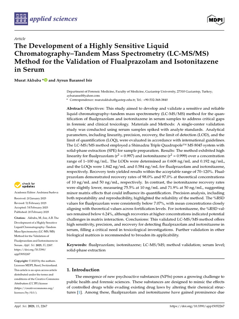 The Development of Highly LC MS MS Method for the Validation of ...