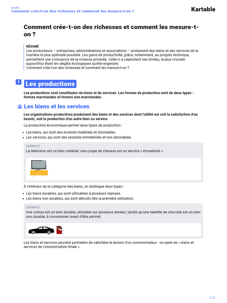 Création et mesure de la richesse économique | PDF | Produit intérieur ...