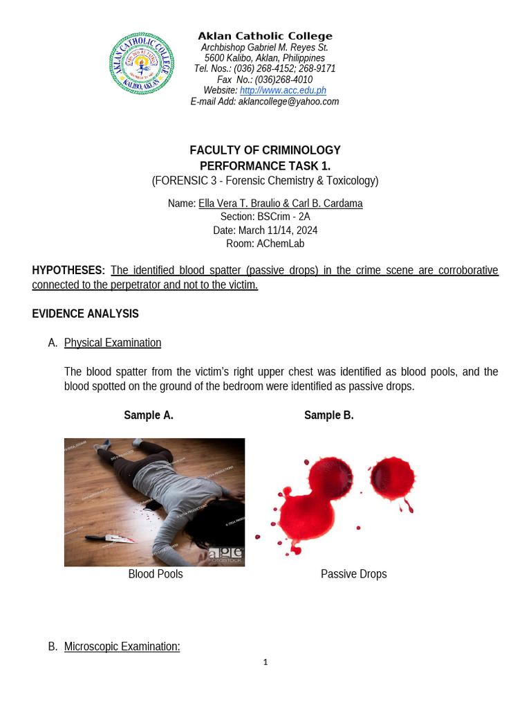 PT-1-FORENSIC-2 | PDF | Forensic Science