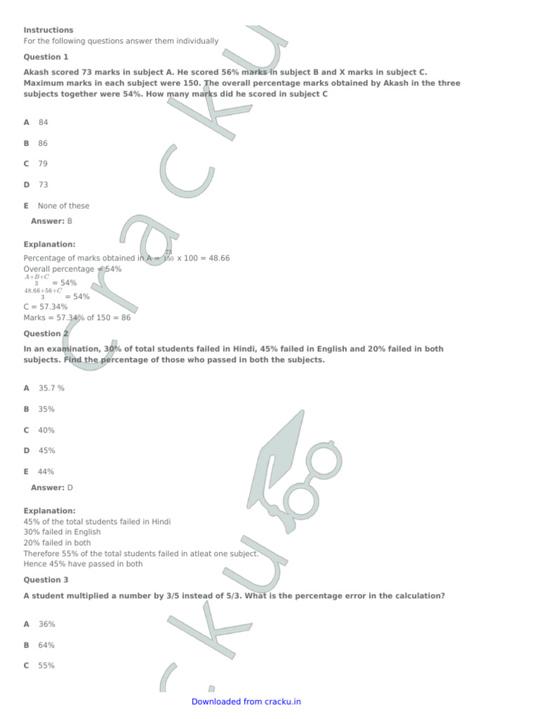 Percentage 20 Question | PDF | Economies