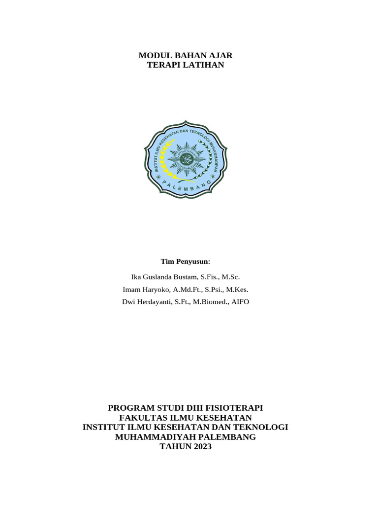 Modul Terapi Latihan Fisioterapi 2023 | PDF