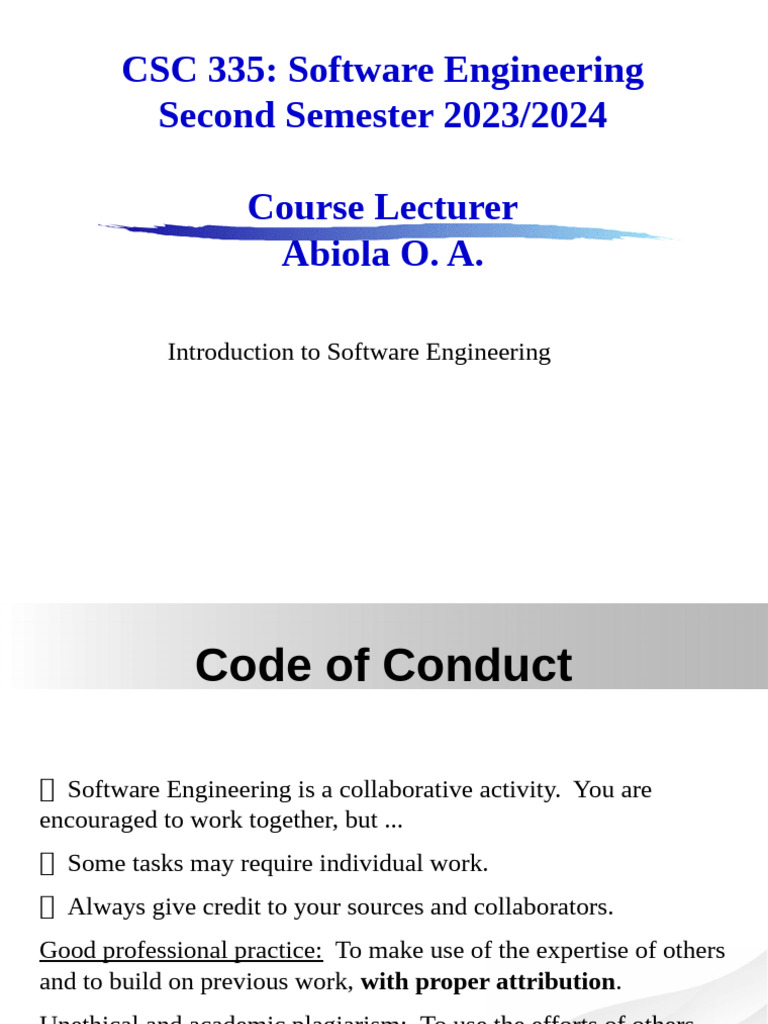 Software Engineering Lecture1 | PDF | Software Development Process ...