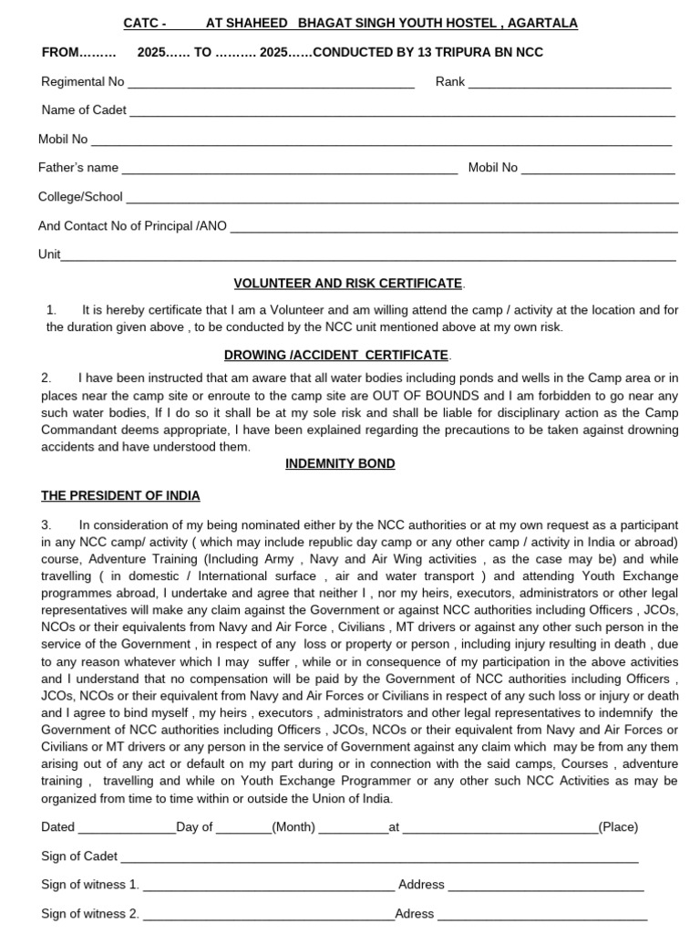 Camp Catc Format | PDF