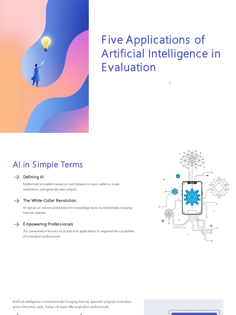 Five Applications of Artificial Intelligence in Evaluation | PDF ...