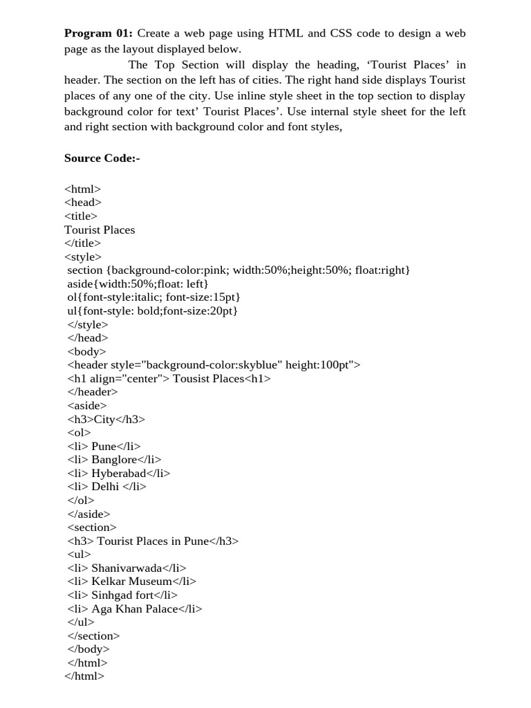 HTML CSS and JavaScript Programming Guide | PDF | Html Element | Cyberspace