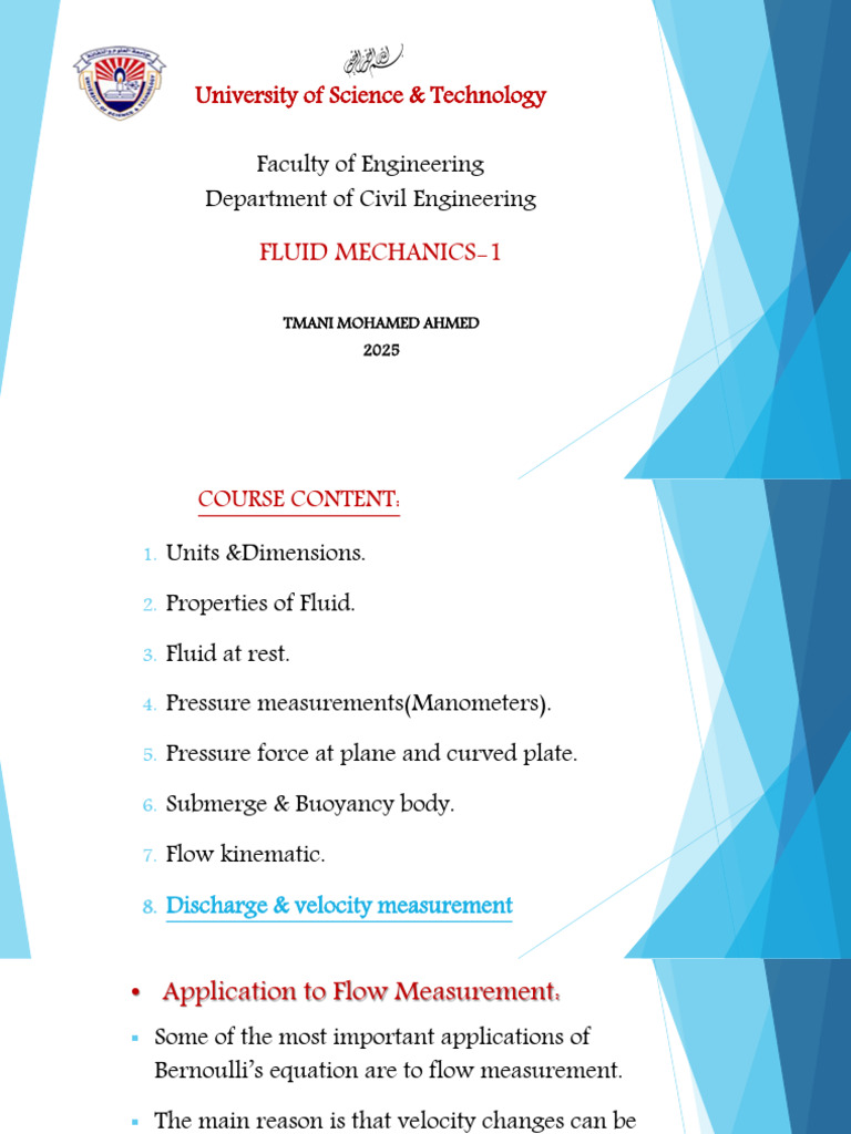 Lecture 8 UST | PDF | Pressure | Pressure Measurement