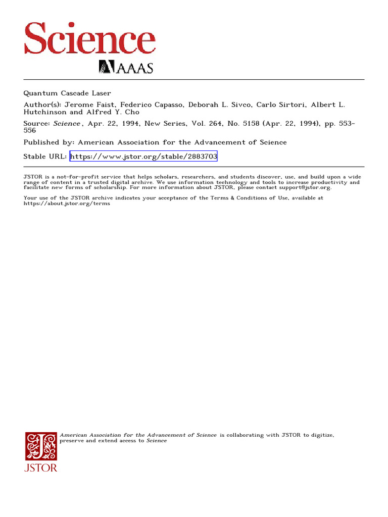 Overview of Quantum Cascade Lasers | PDF | Laser | Band Gap
