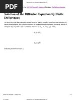 Solution of The Diffusion Equation by Finite Differences