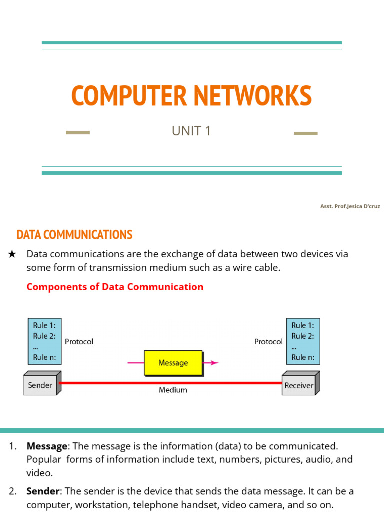 CN - Unit 1 | PDF | Internet Protocols | Internet Protocol Suite