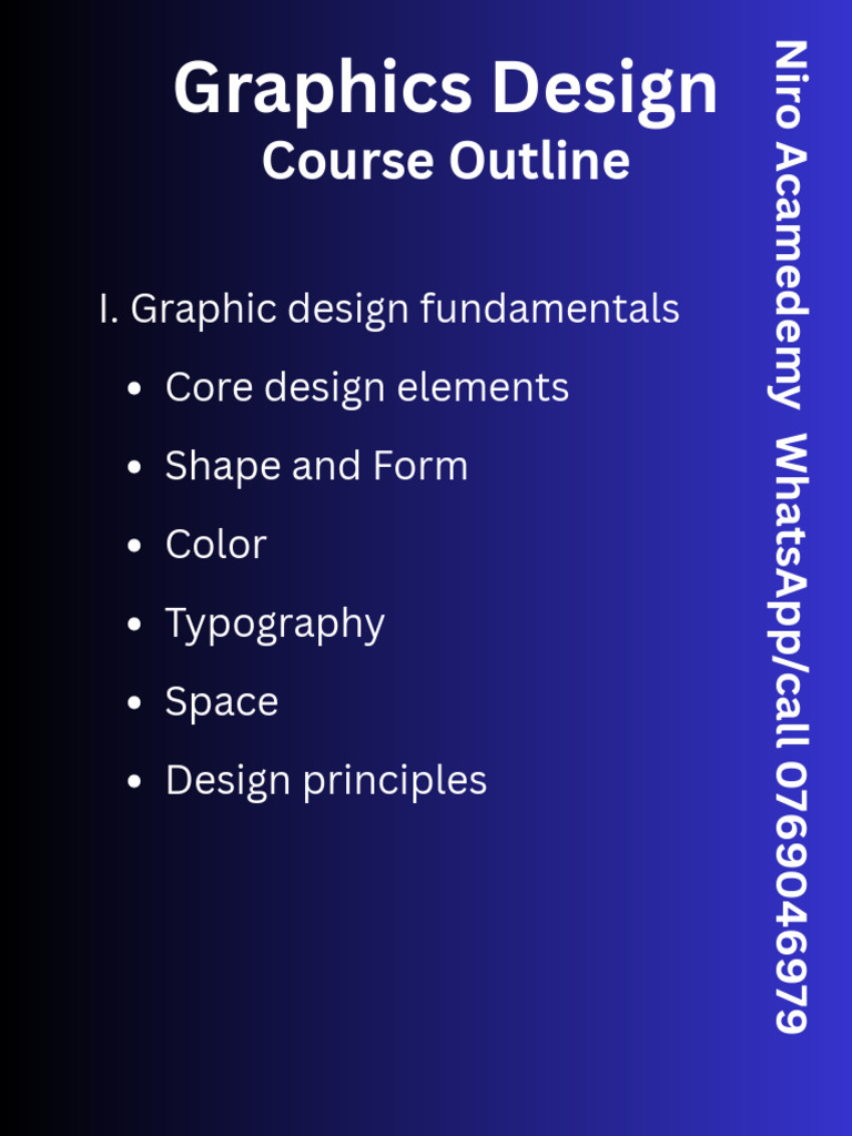 Graphic Design Course Outline | PDF