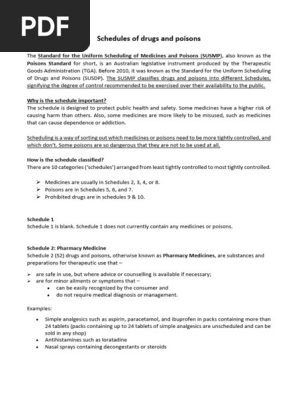 ipamorelin poisons standard schedule australia Australian Drug and Poison Schedules | PDF | Pharmaceutical Sciences