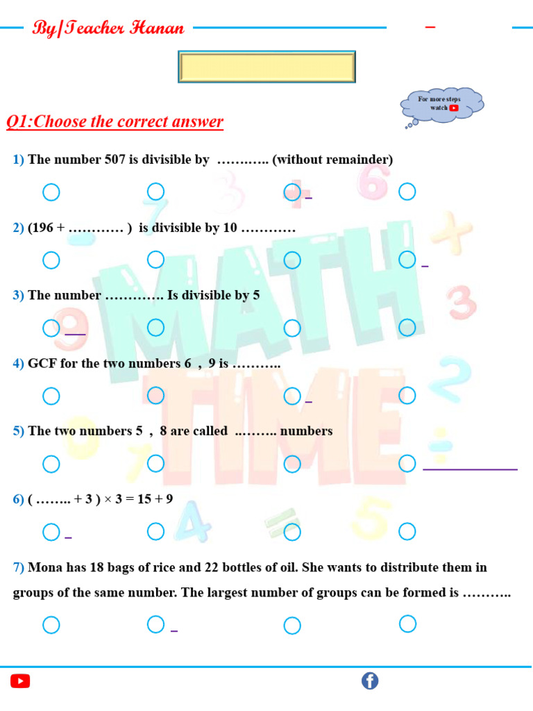 October Exercises (G6) - 251025 - 130200 | PDF | Mathematical Concepts ...