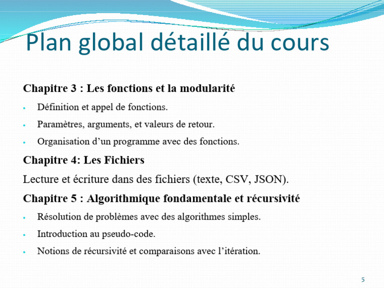 Cours Complet Algorithmique Et Programmation en Python 2024 2025 | PDF