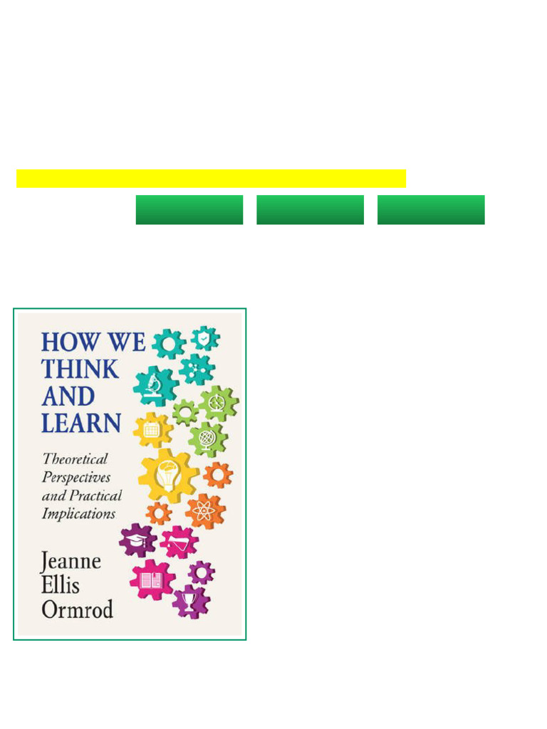 (Ebook) How We Think and Learn: Theoretical Perspectives and Practical ...