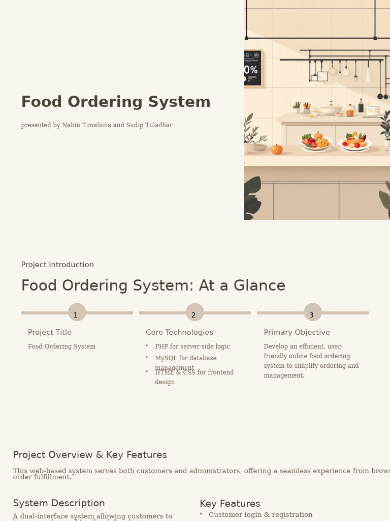 Online Food Ordering System Overview | PDF | Databases | Php