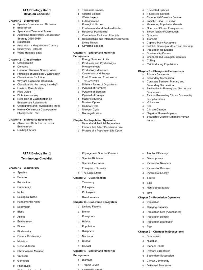 BIOLOGY_EXAM_REVISION | PDF | Ecosystem | Biodiversity