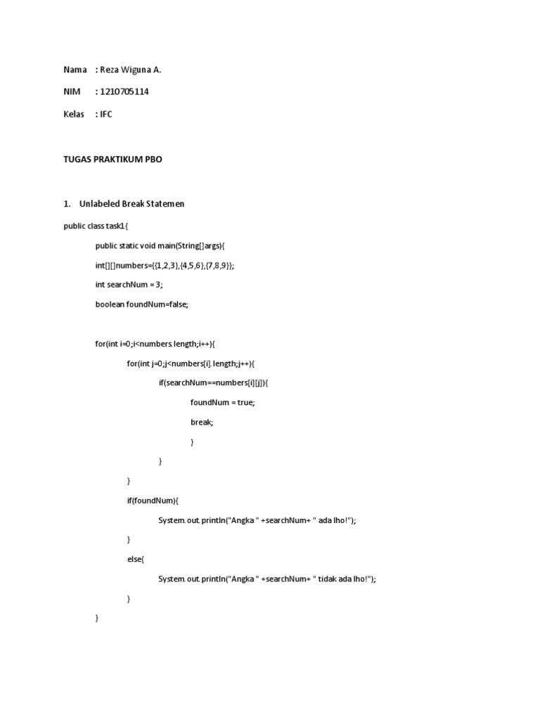 Java Programming Practice Tasks | PDF | Teaching Methods & Materials